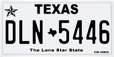 TX license plate DLN5446