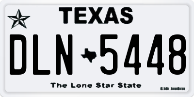TX license plate DLN5448