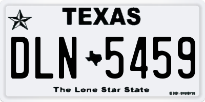 TX license plate DLN5459