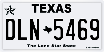 TX license plate DLN5469