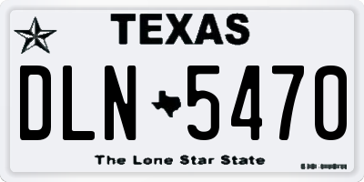 TX license plate DLN5470