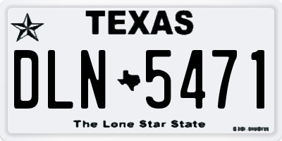TX license plate DLN5471