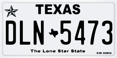 TX license plate DLN5473