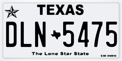 TX license plate DLN5475