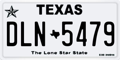 TX license plate DLN5479