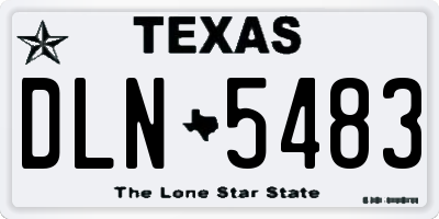 TX license plate DLN5483