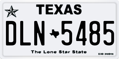 TX license plate DLN5485