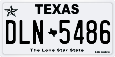 TX license plate DLN5486