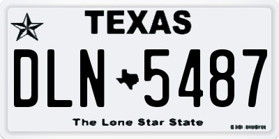 TX license plate DLN5487