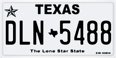 TX license plate DLN5488