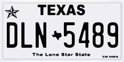 TX license plate DLN5489