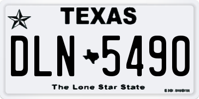 TX license plate DLN5490