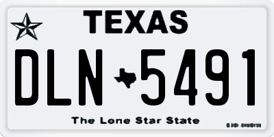 TX license plate DLN5491
