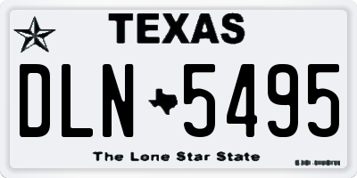 TX license plate DLN5495