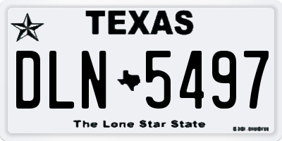 TX license plate DLN5497