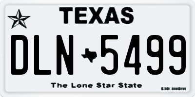 TX license plate DLN5499