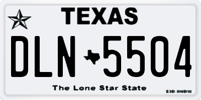 TX license plate DLN5504