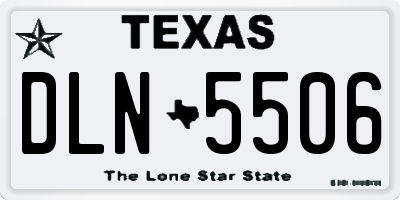 TX license plate DLN5506