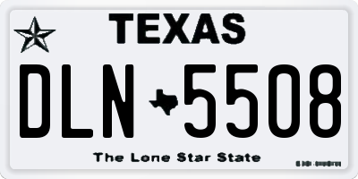 TX license plate DLN5508