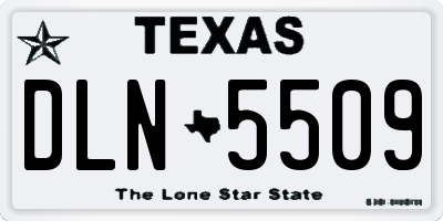 TX license plate DLN5509