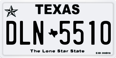 TX license plate DLN5510