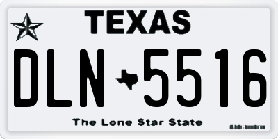 TX license plate DLN5516