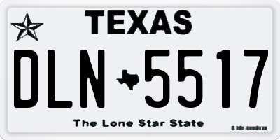 TX license plate DLN5517
