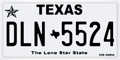 TX license plate DLN5524