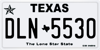 TX license plate DLN5530