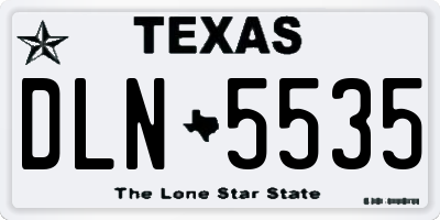 TX license plate DLN5535