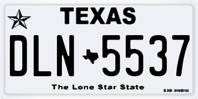 TX license plate DLN5537