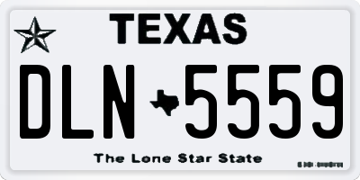 TX license plate DLN5559