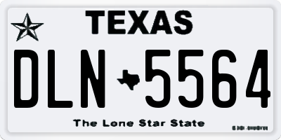 TX license plate DLN5564