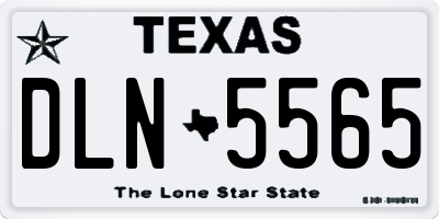 TX license plate DLN5565