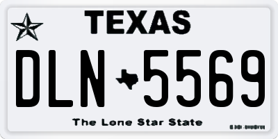 TX license plate DLN5569