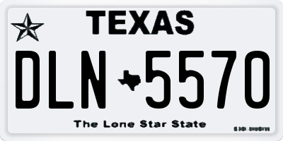 TX license plate DLN5570