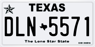 TX license plate DLN5571