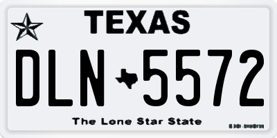 TX license plate DLN5572