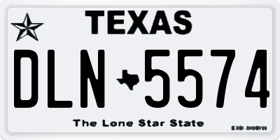 TX license plate DLN5574