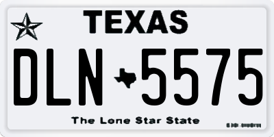 TX license plate DLN5575