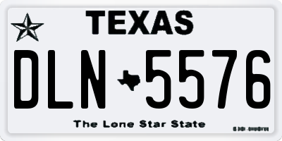 TX license plate DLN5576