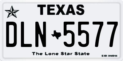 TX license plate DLN5577