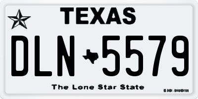TX license plate DLN5579