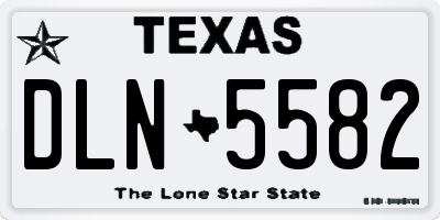 TX license plate DLN5582