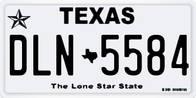 TX license plate DLN5584