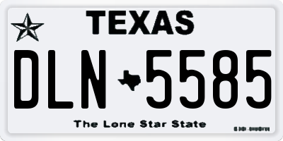 TX license plate DLN5585
