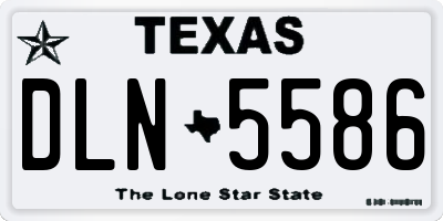 TX license plate DLN5586