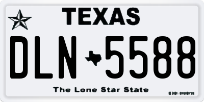 TX license plate DLN5588