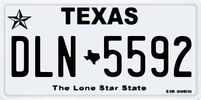 TX license plate DLN5592