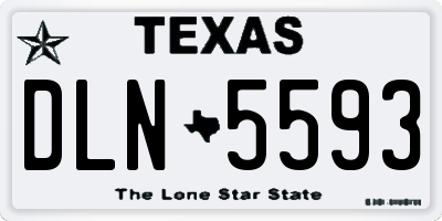TX license plate DLN5593